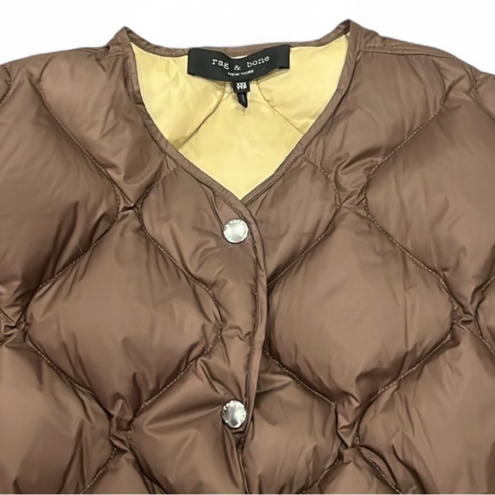rag & bone Rudy Quilted Liner Jacket Brown XXS NWT - Picture 6 of 13